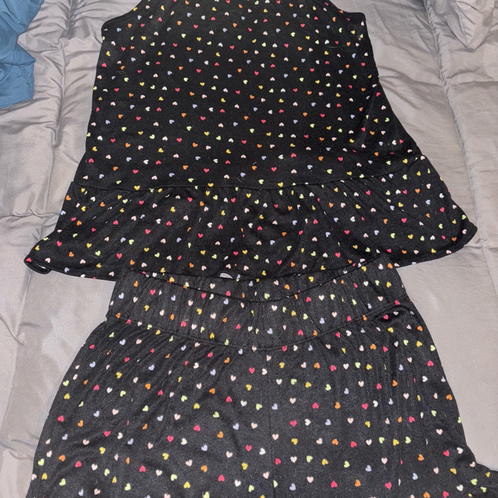 Heart Print Pajama Set